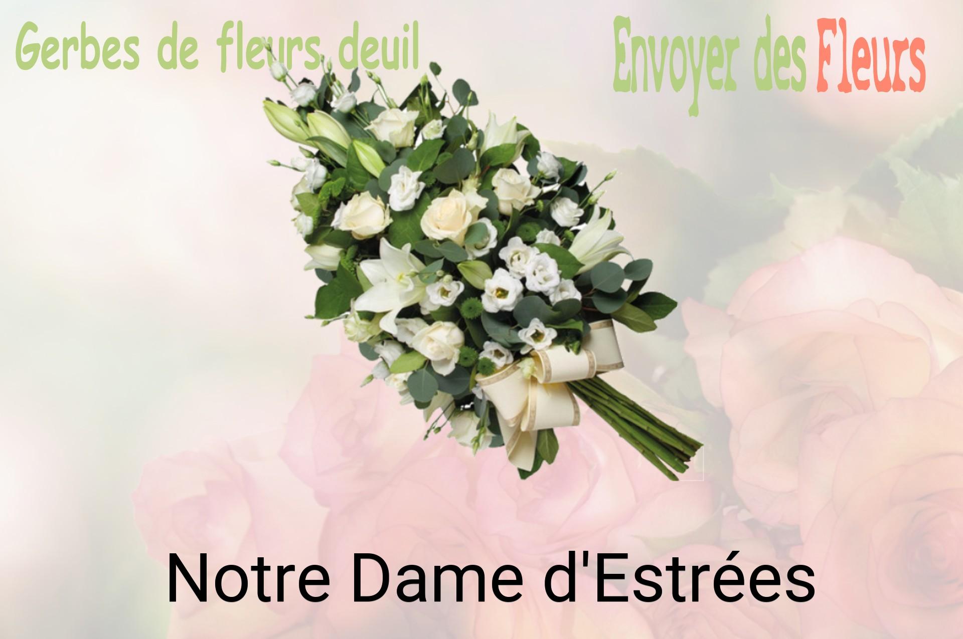 Gerbe de fleurs de deuil livrée à Notre-Dame-d'Estrées